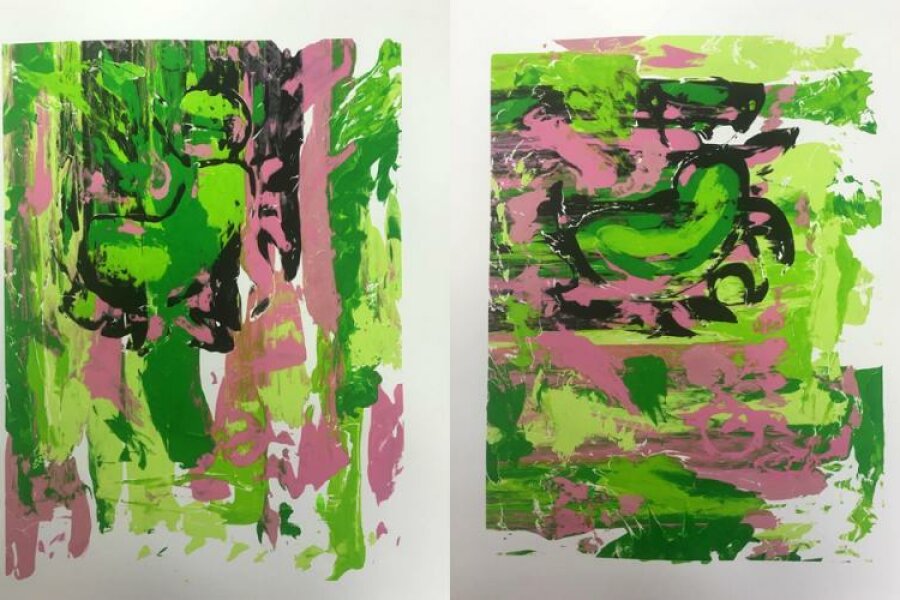 Radana Krausová, Grasshooper, série 4 grafik, vyvolávací cena soubora 1 000,-